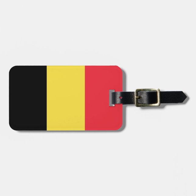Flagge Belgiens Gepäckanhänger (Vorderseite horizontal)