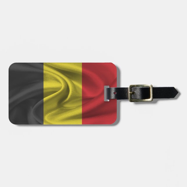 Flagge Belgiens Gepäckanhänger (Vorderseite horizontal)