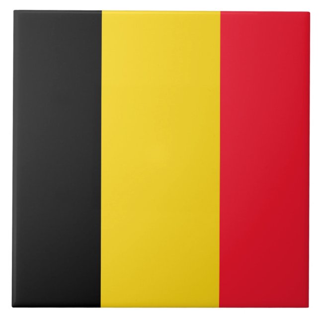 Flagge Belgiens Keramik Tile Fliese (Vorderseite)