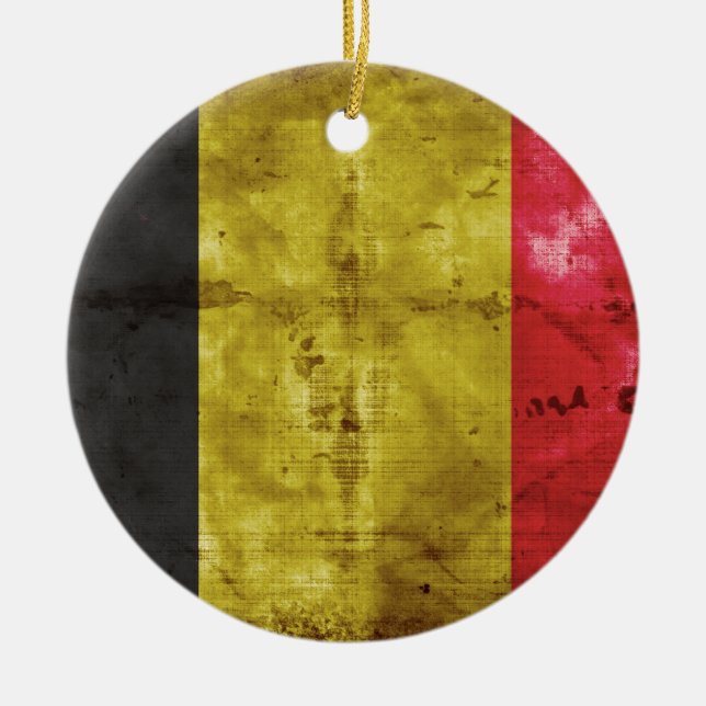 Flagge Belgiens Keramikornament (Vorne)