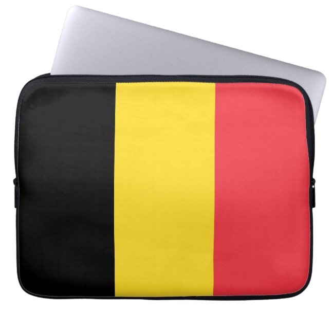 Flagge Belgiens Laptopschutzhülle (Vorderseite)