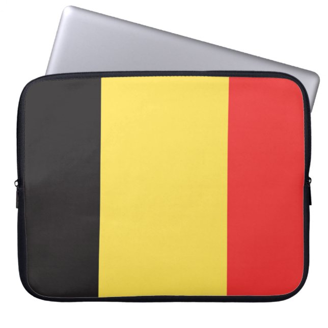 Flagge Belgiens Laptopschutzhülle (Vorderseite)