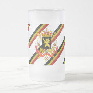 Flagge Belgiens Mattglas Bierglas