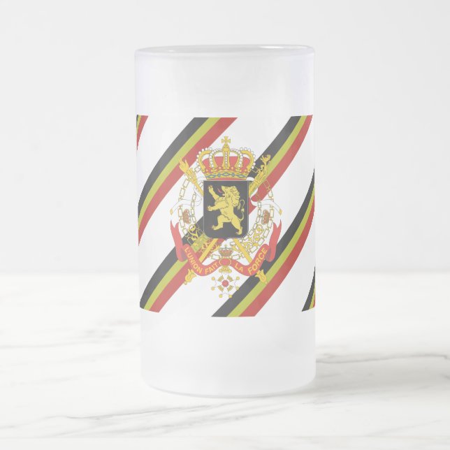 Flagge Belgiens Mattglas Bierglas (Mittel)