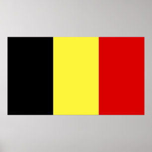 Flagge Belgiens Poster