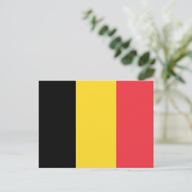 Flagge Belgiens Postkarte (Stehend Vorderseite)