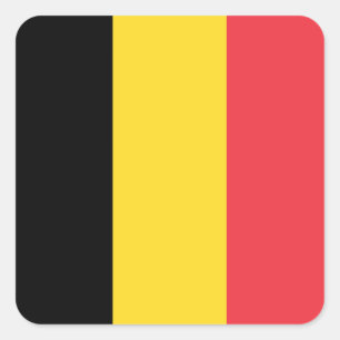Flagge Belgiens Quadratischer Aufkleber