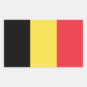 Flagge Belgiens Rechteckiger Aufkleber