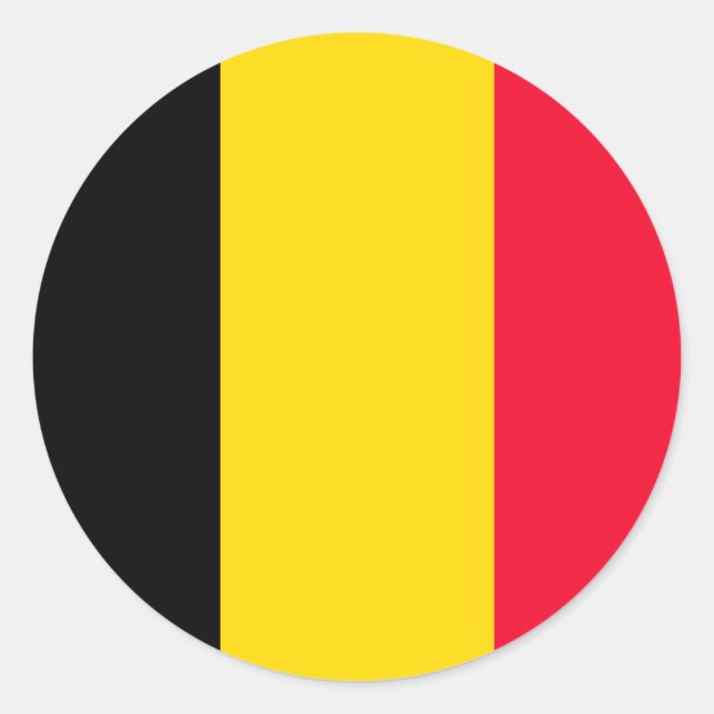 Flagge Belgiens Runder Aufkleber (Vorderseite)