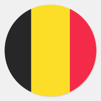 Flagge Belgiens Runder Aufkleber