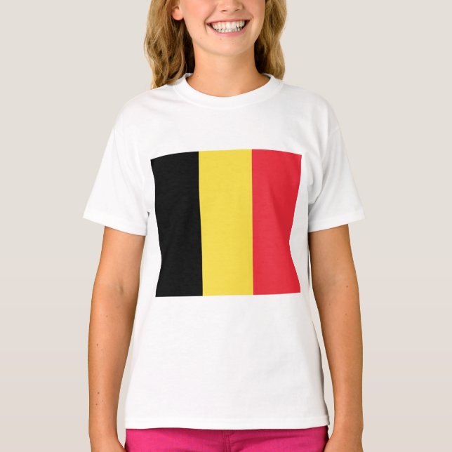 Flagge Belgiens T-Shirt (Vorderseite)