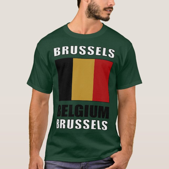 Flagge Belgiens T-Shirt (Vorderseite)