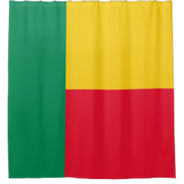 Flagge Benins (Afrika) Duschvorhang