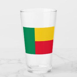 Flagge Benins (Afrika) Glas
