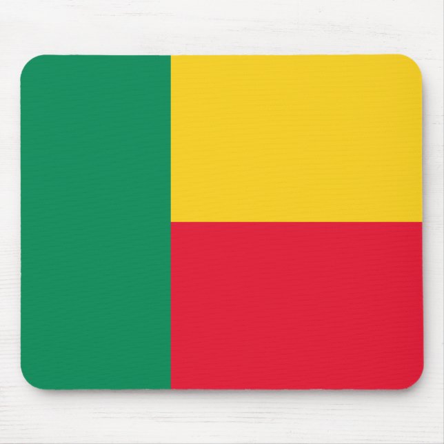 Flagge Benins (Afrika) Mousepad (Vorne)