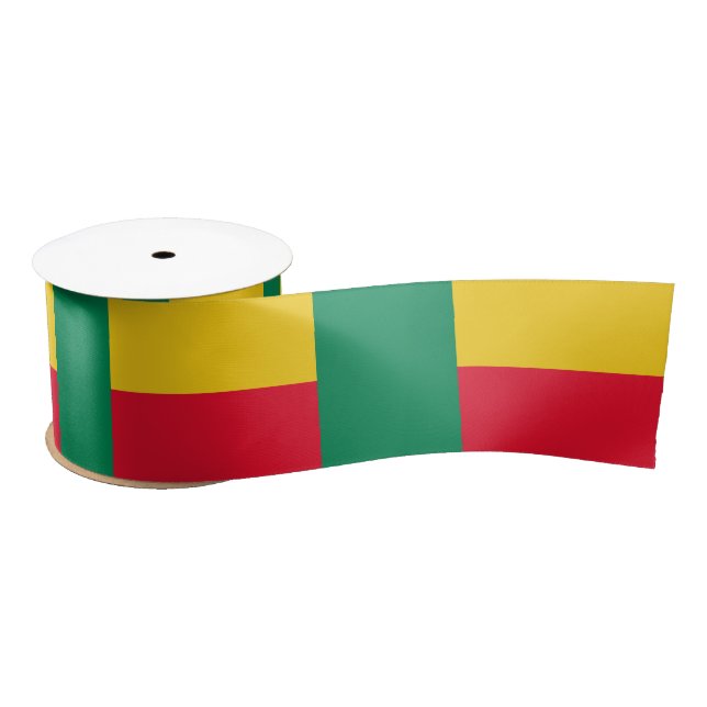 Flagge Benins (Afrika) Satinband (Spule)