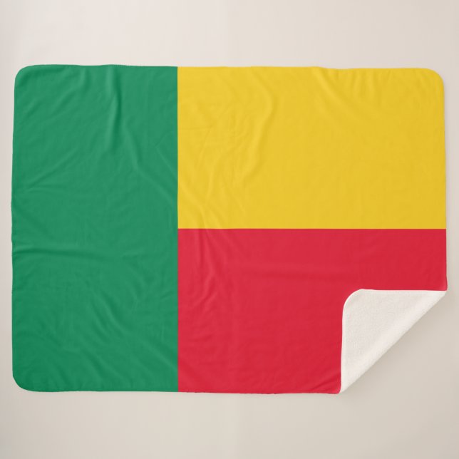 Flagge Benins (Afrika) Sherpadecke (Vorderseite (Horizontal))
