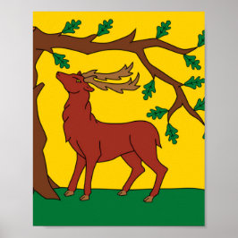 Flagge Berkshire (Vereinigtes Königreich) Poster