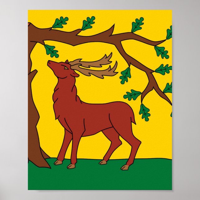 Flagge Berkshire (Vereinigtes Königreich) Poster (Vorne)