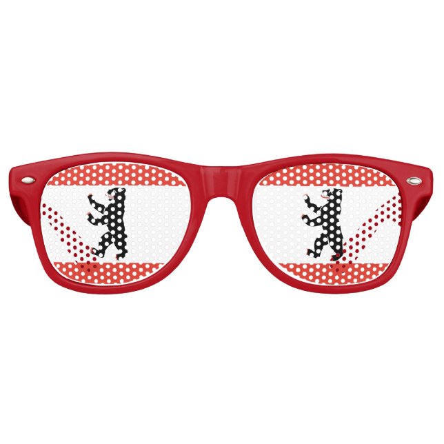 Flagge Berliner Retro-Sonnenbrille Partybrille (Vorderseite)