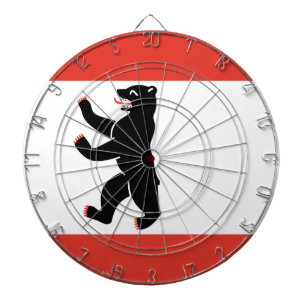 Flagge Berlins (deutsche Stadt) Dartscheibe