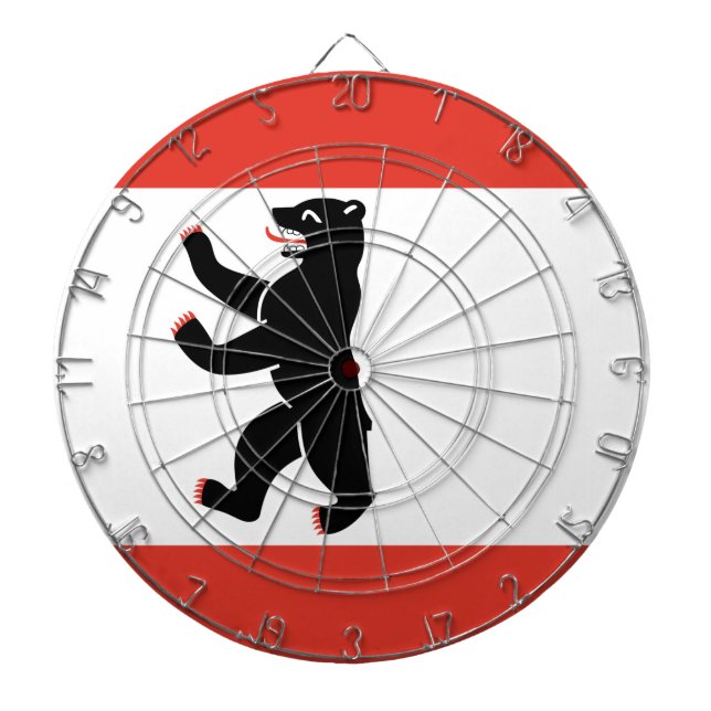 Flagge Berlins (deutsche Stadt) Dartscheibe (vorne)