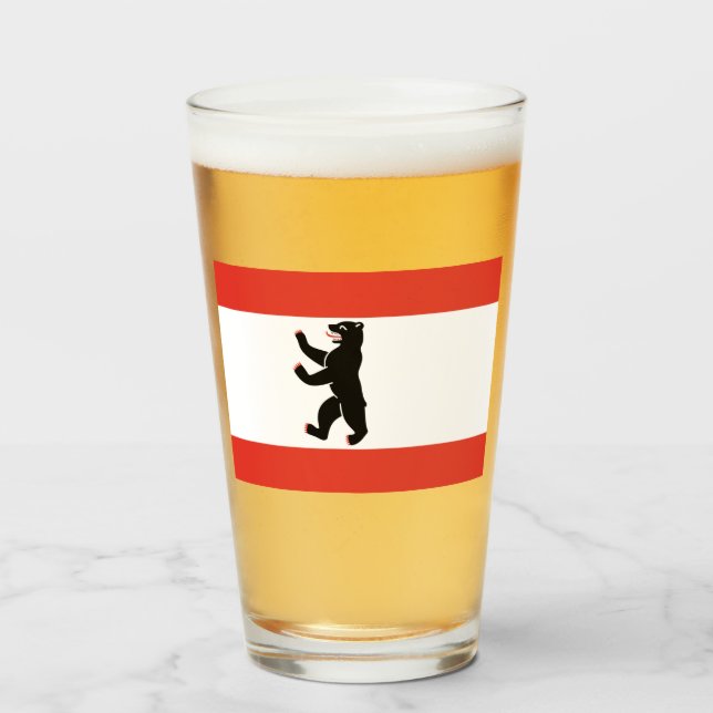 Flagge Berlins (deutsche Stadt) Glas (Vorne (Gefüllt))