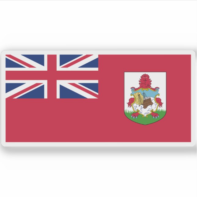 Flagge Bermudas Aufkleber (Vorderseite)