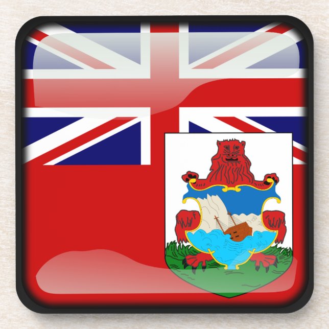 Flagge Bermudas Untersetzer (Vorderseite)