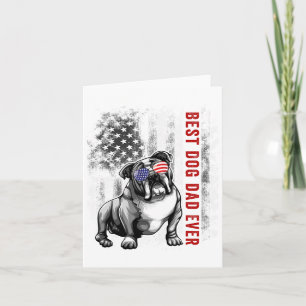 Flagge Bester English-Bulldog-Vater Aller Zeiten 4 Karte