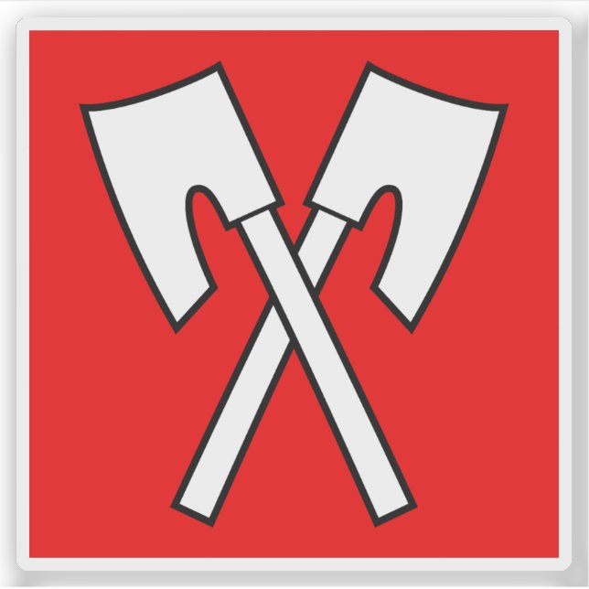 Flagge Biel/Bienne, Schweiz Aufkleber (Vorderseite)