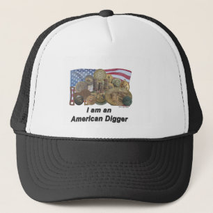 Flagge bin ich ein amerikanischer Gräber Truckerkappe