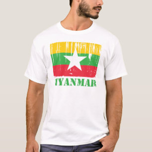 Flagge Birmas Myanmar T-Shirt