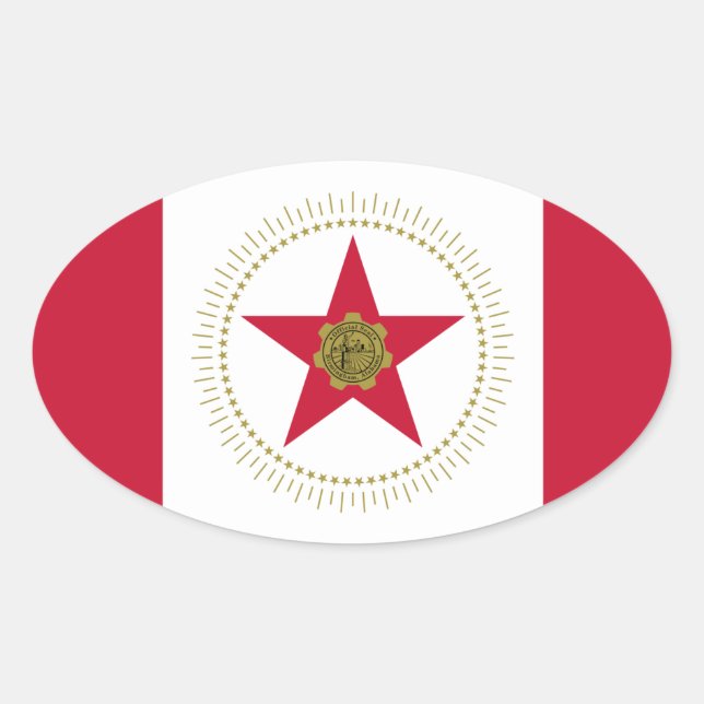 Flagge Birminghams, Alabama Oval Sticker (Vorderseite)
