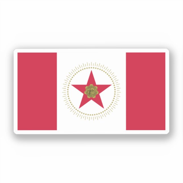 Flagge Birminghams, Alabama Oval Sticker (Vorderseite)
