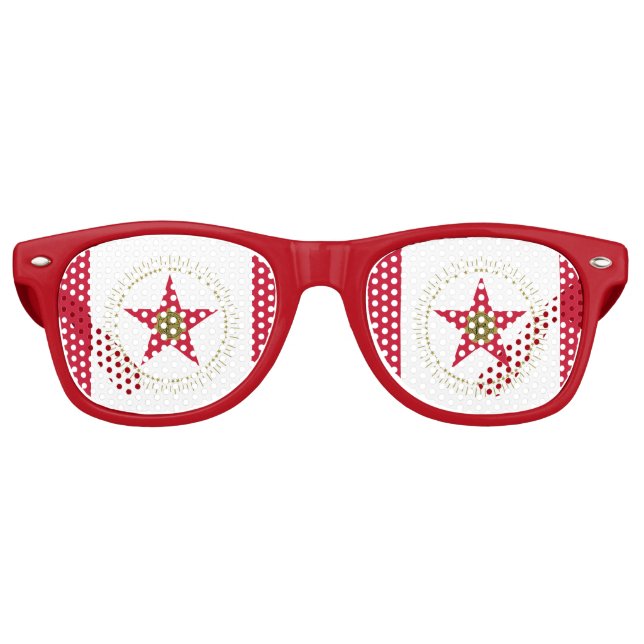 Flagge Birminghams, Alabama Retro-Sonnenbrille Partybrille (Vorderseite)
