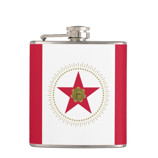 Flagge Birminghams, Flasche von Alabama Flachmann (Vorderseite)