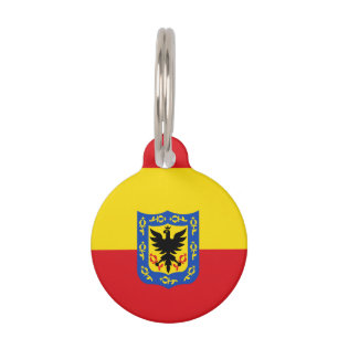 Flagge Bogota, Kolumbien Pet ID-Tag Haustiermarke