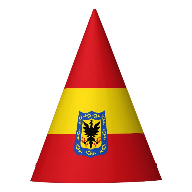 Flagge Bogotas, Kolumbien Partyhütchen (Vorderseite)