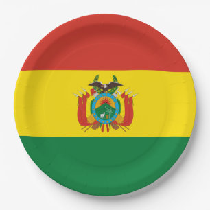 Flagge: Bolivien Pappteller