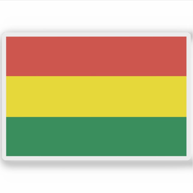 Flagge Boliviens Aufkleber (Vorderseite)
