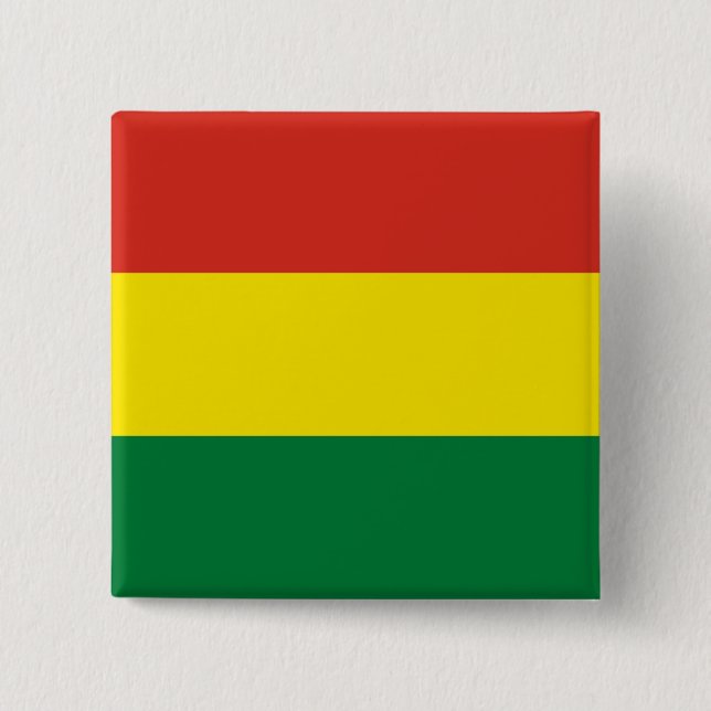 Flagge Boliviens (Bolivien) Button (Vorderseite)