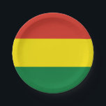 Flagge Boliviens (Bolivien) Pappteller<br><div class="desc">Anpassbare World Flag Produkte - Bitte fühlen Sie sich frei,  Ihren eigenen Text hinzuzufügen.</div>
