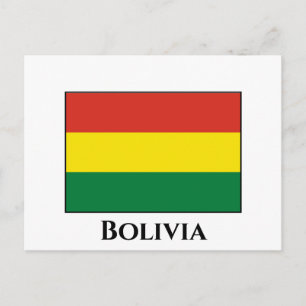 Flagge Boliviens (Bolivien) Postkarte