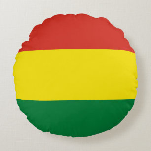 Flagge Boliviens (Bolivien) Rundes Kissen