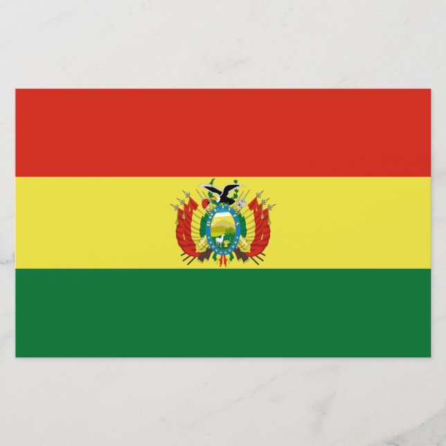 Flagge Boliviens Briefpapier (Vorderseite)