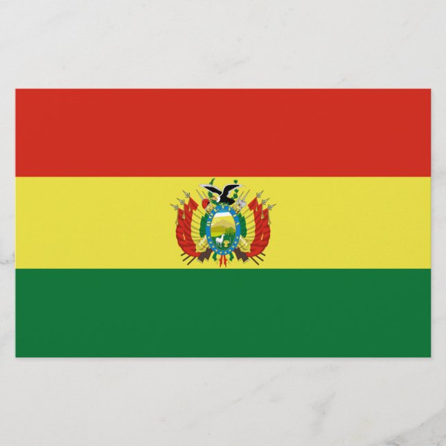 Flagge Boliviens Briefpapier (Vorderseite)