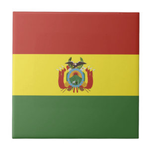 Flagge Boliviens Fliese