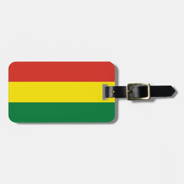 Flagge Boliviens Gepäckanhänger (Vorderseite horizontal)