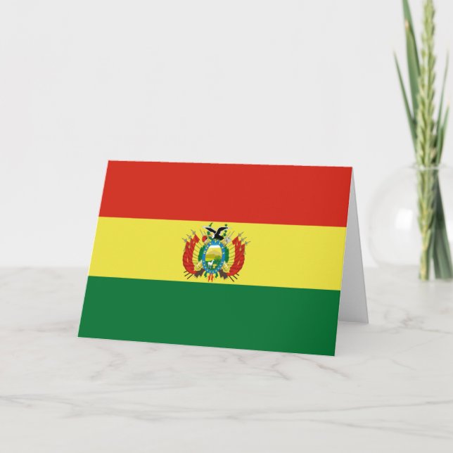 Flagge Boliviens Karte (Vorderseite)